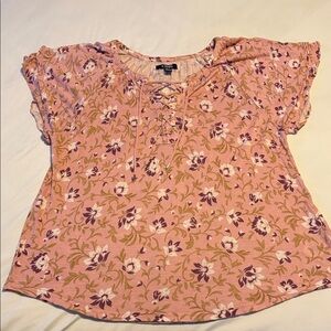 Chaps Pink Floral Blouse
